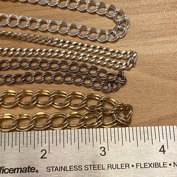 Set of Four EUC 925 Sterling Silver Curb Chain Charm Bracelets - Picture 7 of 15